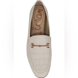 Sam Edelman Loraine Croc Loafers Ivory Sz 10 New